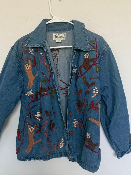 Tantrums Jackets & Blazers - Tantrums Light Blue Embroidered Denim Shirt